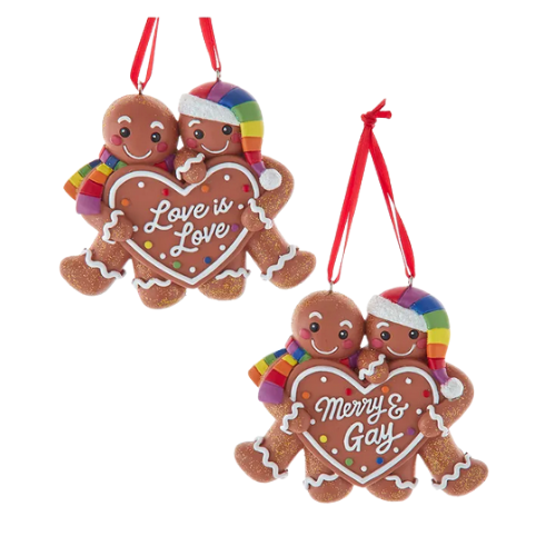 Pride Couple Gingerbread Ornaments