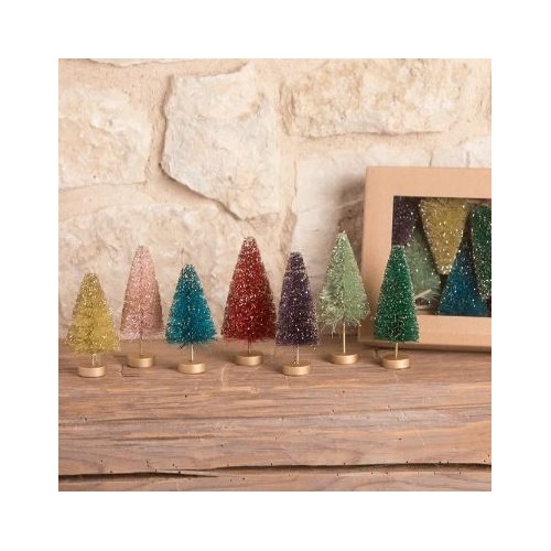 Bethany Lowe | Jewel-Tide Mini Bottle Brush Trees | LC0664