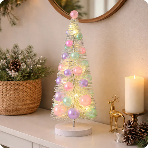  Christmas Tree Centerpiece | Green/Pink