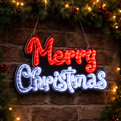 Merry Christmas | Hanging Infinity Light