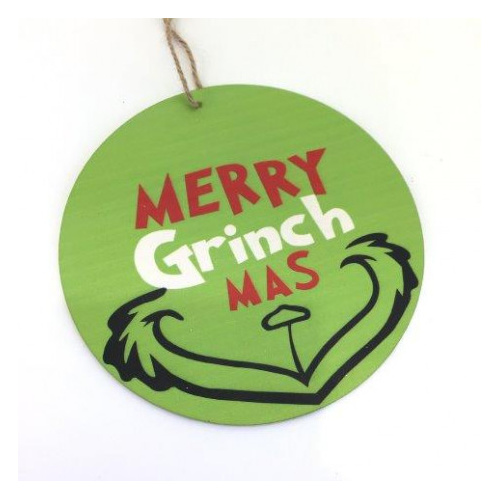 Merry Grinchmas Green Hanging Ornament