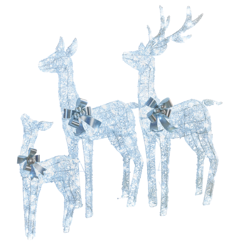 Beaded Lightup Reindeer Set