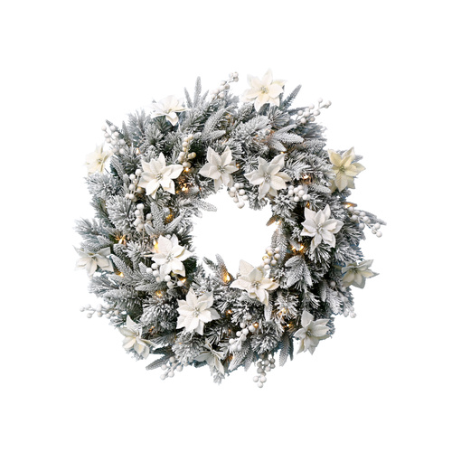 National Tree Company | Frosted Colonial Wreath