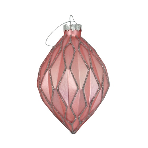 Pink Honeycombe Drop Ornament