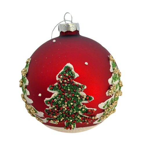 Accented Tree Red Bauble