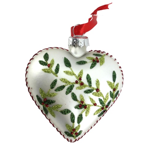Heart w/ Holly Ornament
