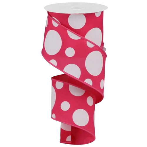 Hot Pink Polka Dot Ribbon