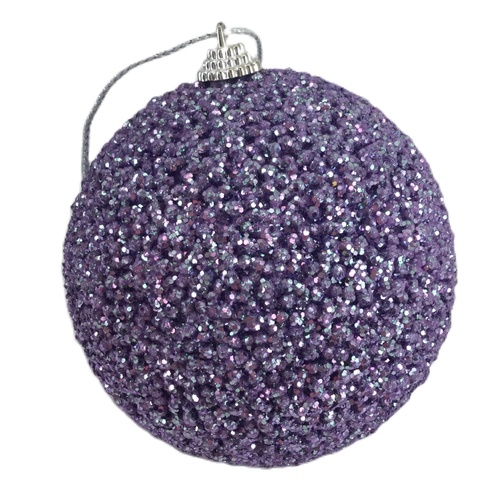 Lilac Glitter Bauble