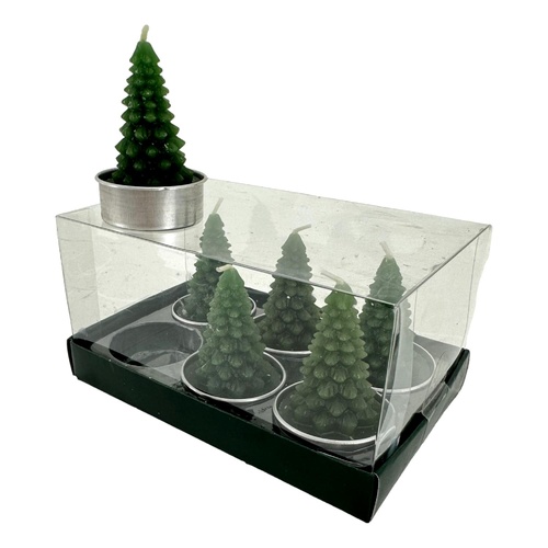 Green Tealight Tree Candles