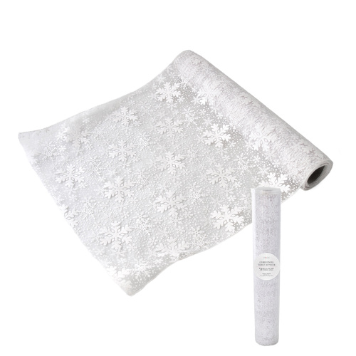 White Snowflake TableRunner