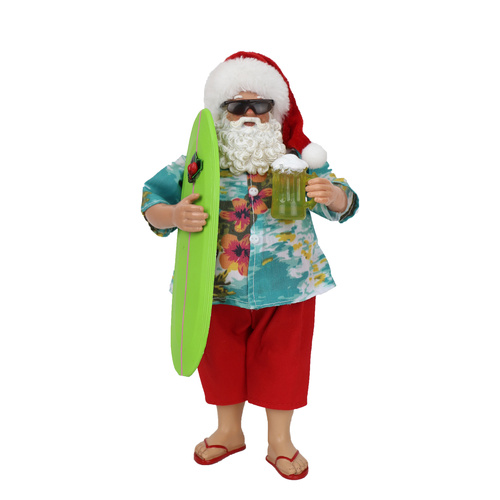 Surfing Drinking Santa