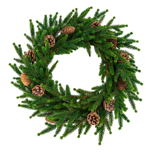 Natural Wreath w/ Pinecones