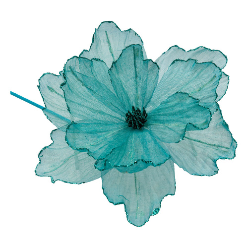 Sheer Teal Flower