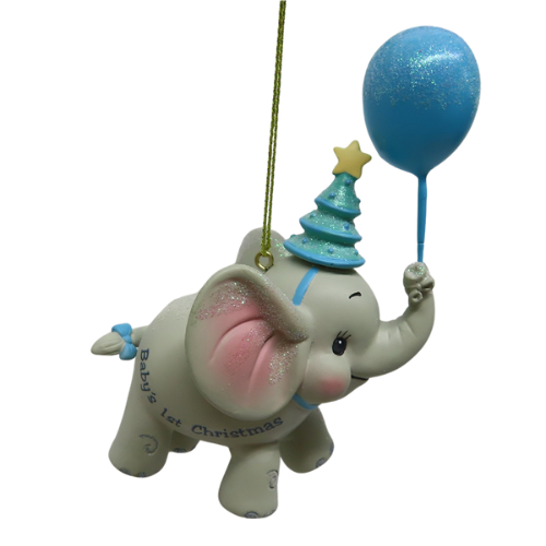Baby's 1st Elephant  w/ Blue Balloon