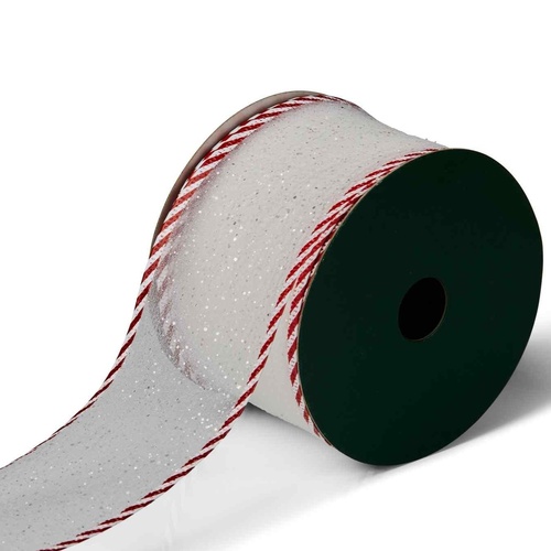 Sheer White Christmas Ribbon