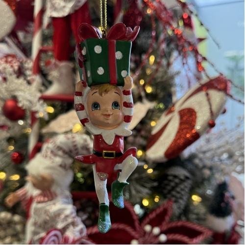 Christmas Elf w Gift