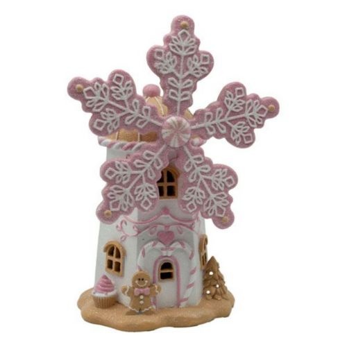 Pink Gingerbread LED Windmill