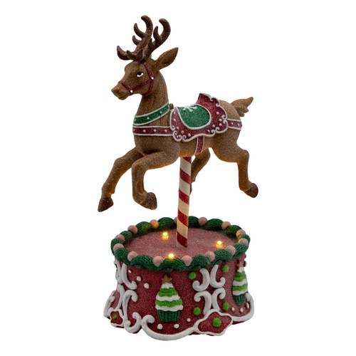 Prancing Gingerbread Reindeer Ornament