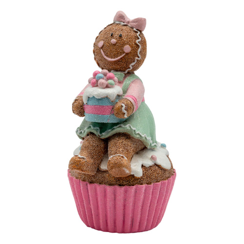 Pink Cupcake Gingerbread Girl
