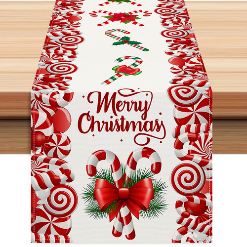 CandyCane Christmas Table Runner