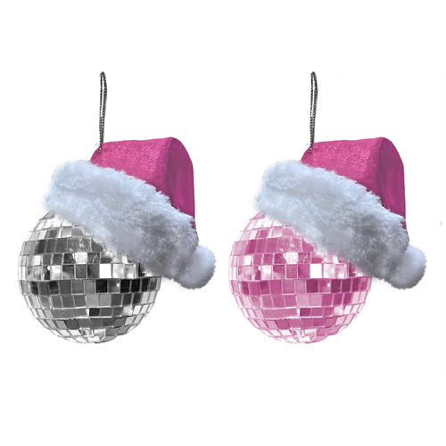 Kurt Adler | Mirror Ball Hat | Pink