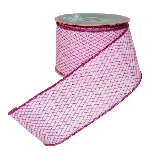 Hot Pink Glittered Ribbon