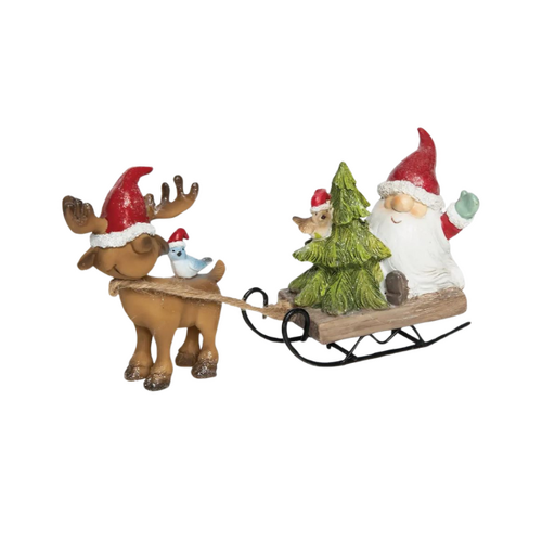 Reindeer pulling Sled