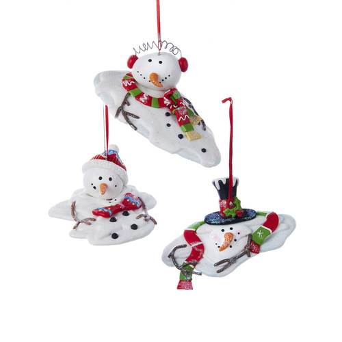 Kurt Adler | Melting Snowman Ornaments