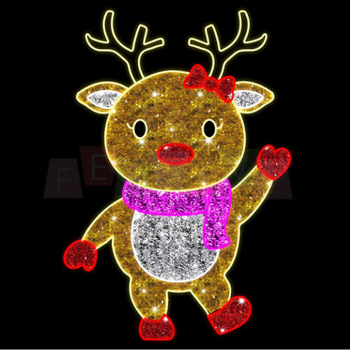 Baby Girl Reindeer | Christmas Motif Light