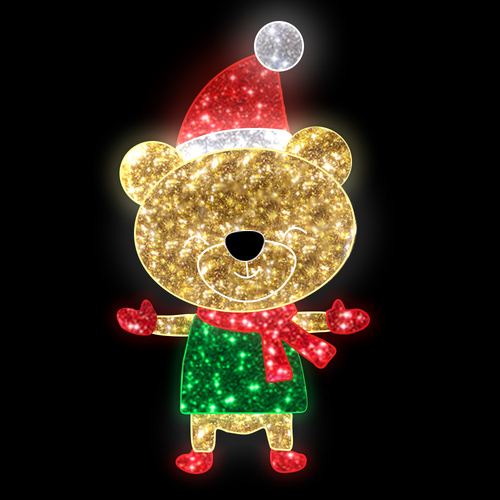 Happy Little Bear Christmas Motif Light