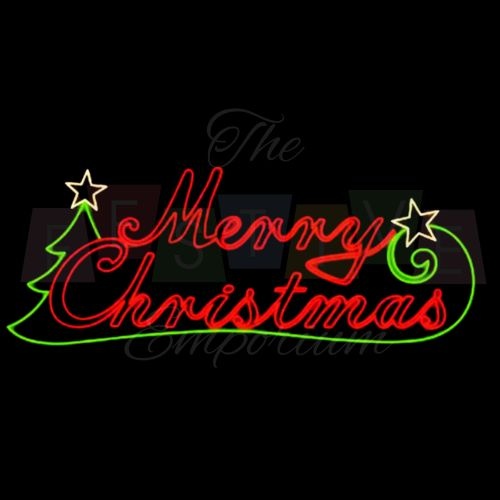 Merry Christmas w/ Trees | Christmas Motif Light