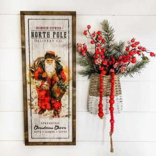 Vintage Santa Delivery Sign