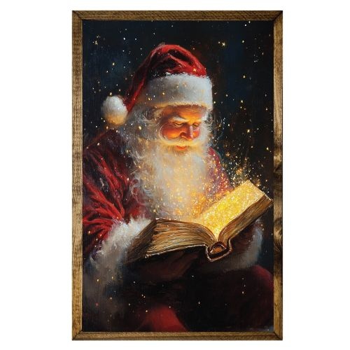 Santa Reading Magical Book Sign