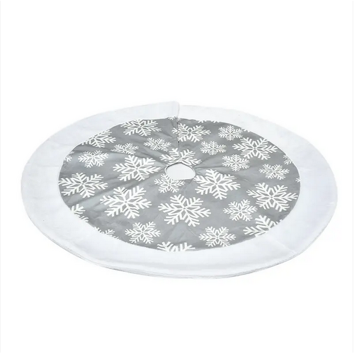 Silver Snowflakes Tree Skirt