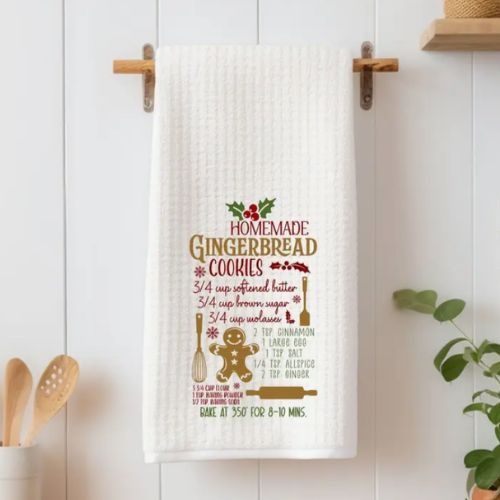 Homemade Gingerbread Cookies Tea Towel