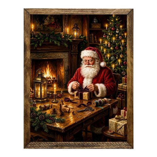 Vintage Santa's Workshop Sign