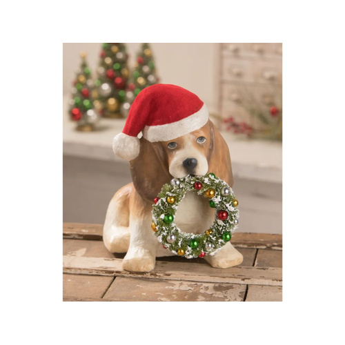 Bethany Lowe | Puppy with Wreath | TJ0179
