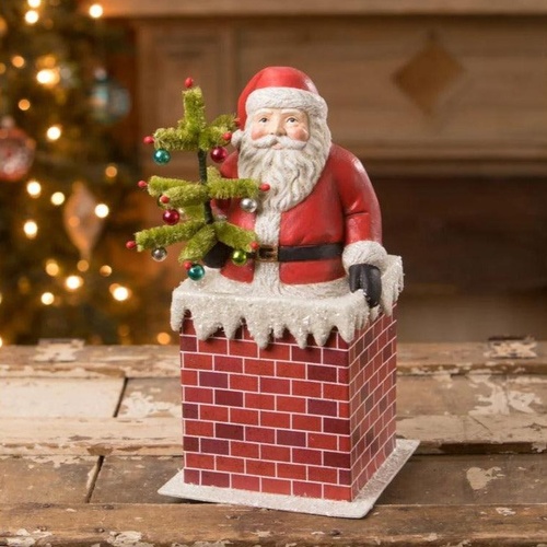 Bethany Lowe | Vintage Santa in Chimney | TJ1319