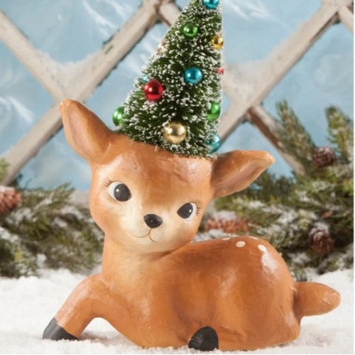 Bethany Lowe | Resting Merry & Bright Reindeer Large | TL8756