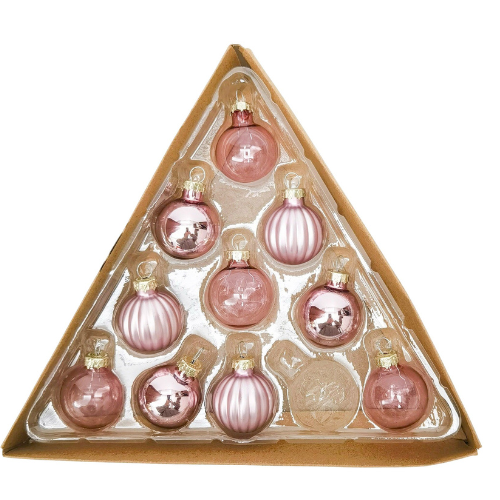 11pc Pink Bauble Box Set