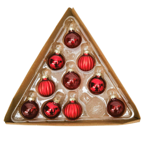 11pc Red Bauble Box Set