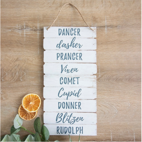 Christmas Reindeer Name Plaque