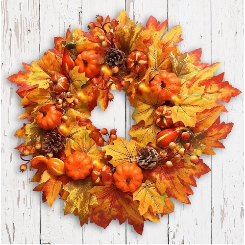 Rustic Pumpkin Fall Wreath