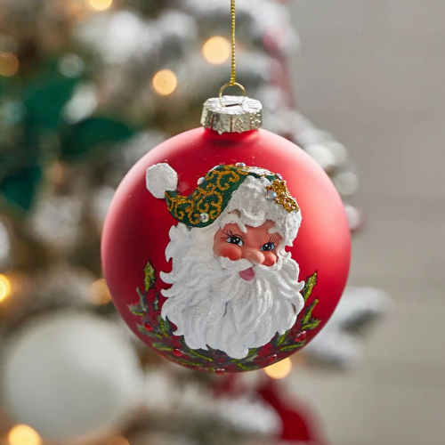 Santa Glass Bauble