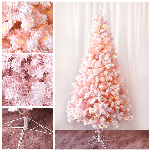 Flocked Pink Tree  (210cm)