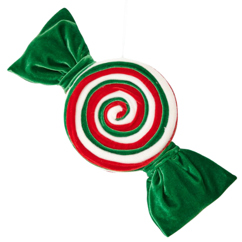 BonBon Swirl Ornament | Rrd/Grn