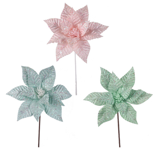 Fairy Floss Glittery Poinsettia