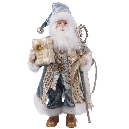 Luxe Blue Santa