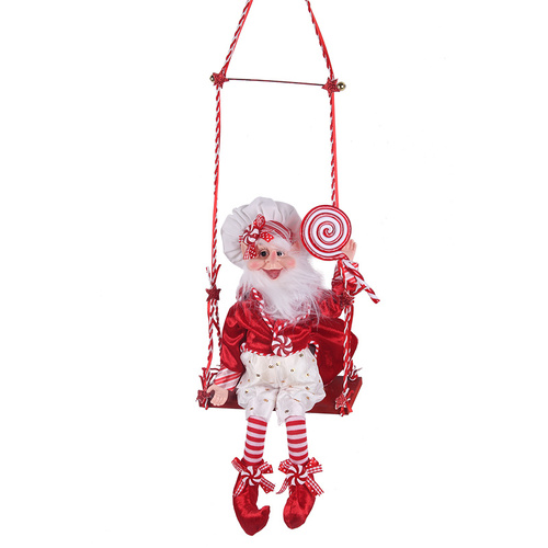 Christmas Elf on Swing