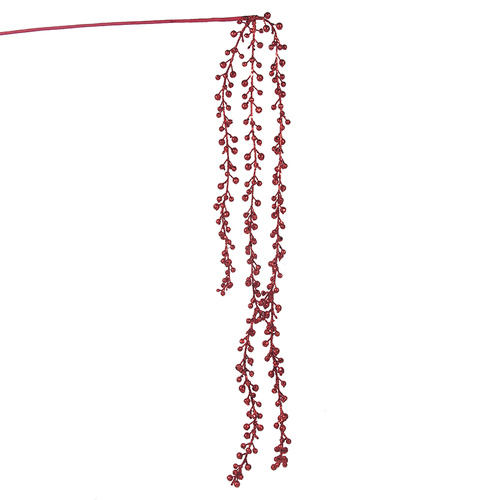 Red Glitter Berry Drop